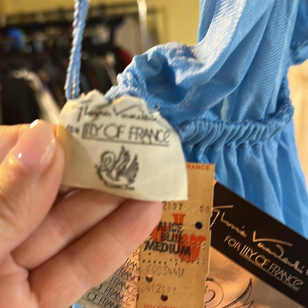 NWT sexy vintage Lily of France Blue pj m slip - Picture 4 of 7